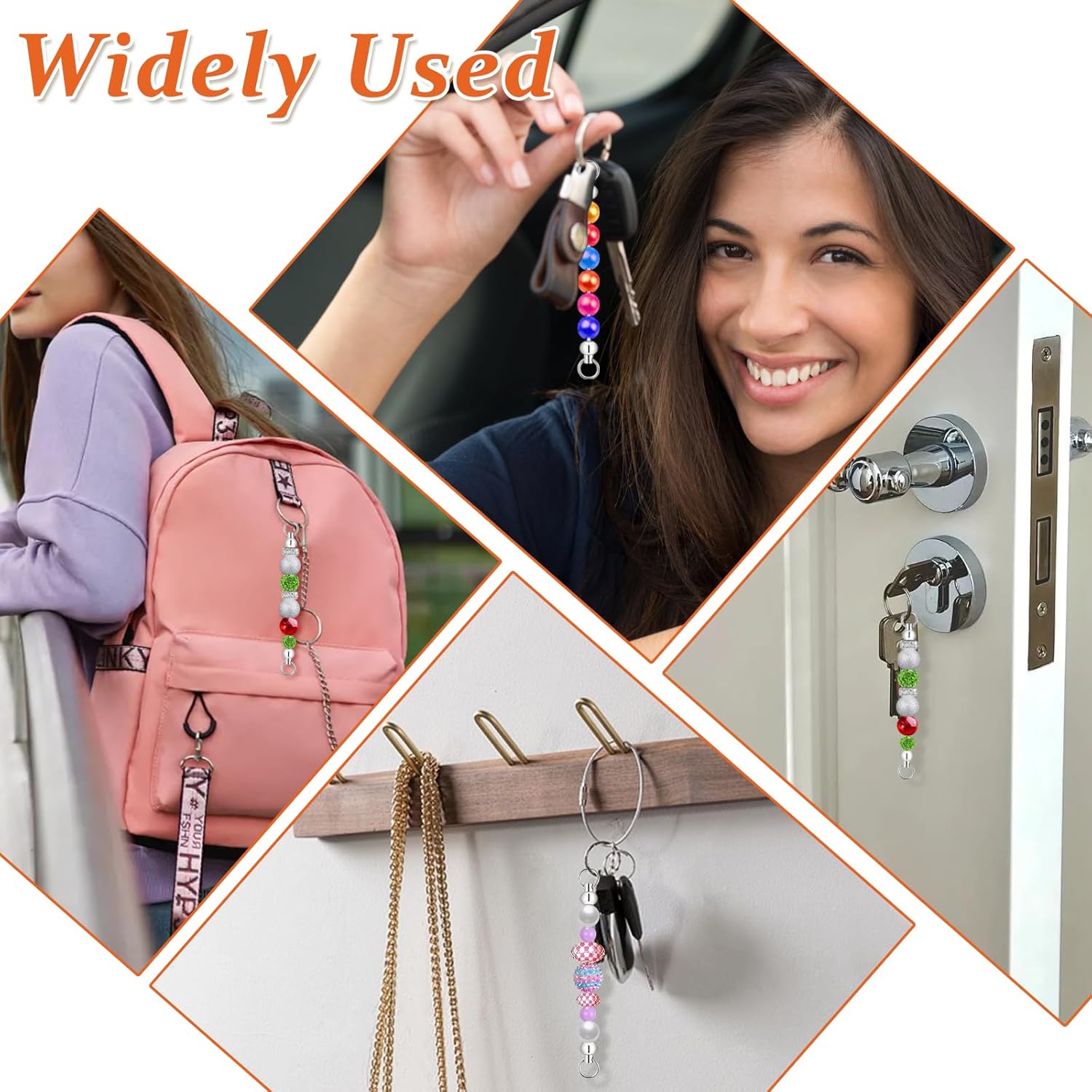 50PCS Beadable Keychain Bars DIY Kit - Silver Blank Metal Keychains with Screw-Top Rod - Durable, Rust-Resistant Keychain Making Supplies for Crafts, Personalized Gifts, Bags, Wallets, Backpacks - Image 5