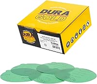 Vista 19 de Dura-Gold Discos de lija PSA de película verde de 5 pulgadas, grano 180 (caja de 50), discos de papel de lija autoadhesivos con parte trasera