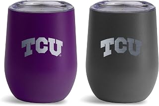 The Memory Company Officially Licensed NCAA 12oz Stemless Tumbler Set – 2-Pack Double-Wall Stainless Steel Home & Away Game Day Cups