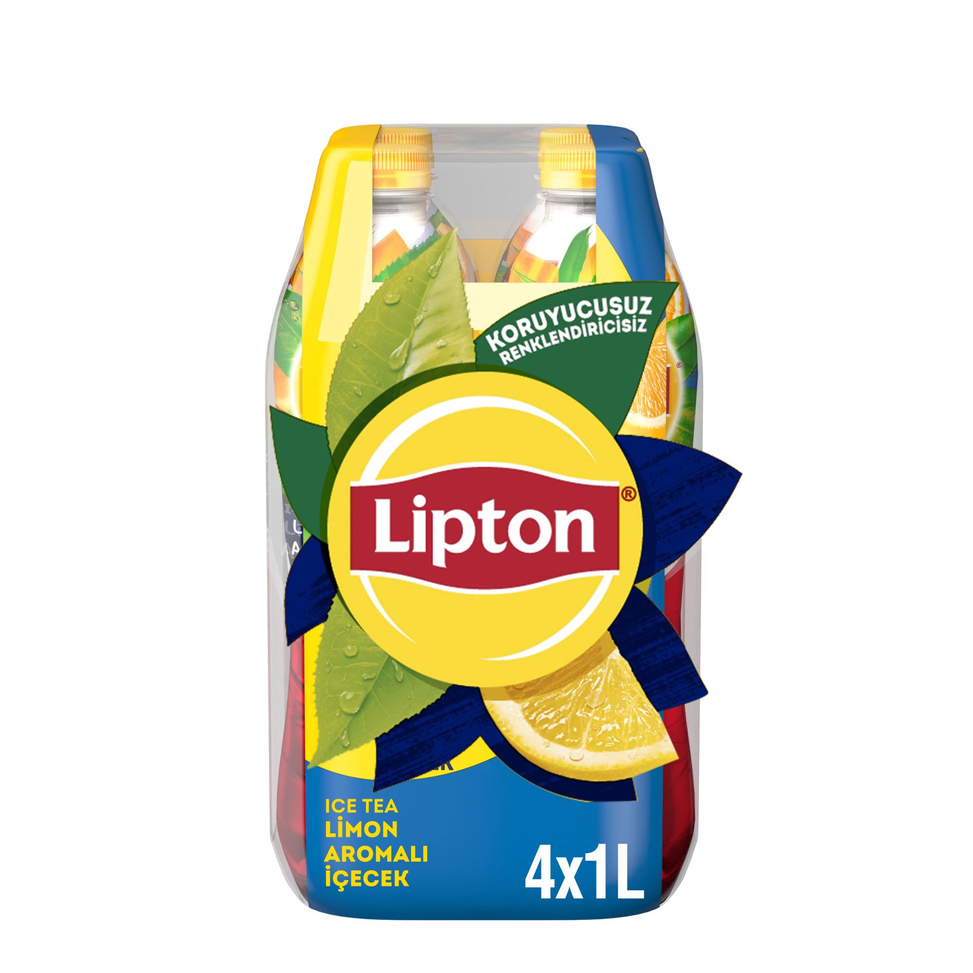 Lipton Ice Tea Limon Aromalı Soğuk Çay Kutu 4 x 1 L : Amazon.com