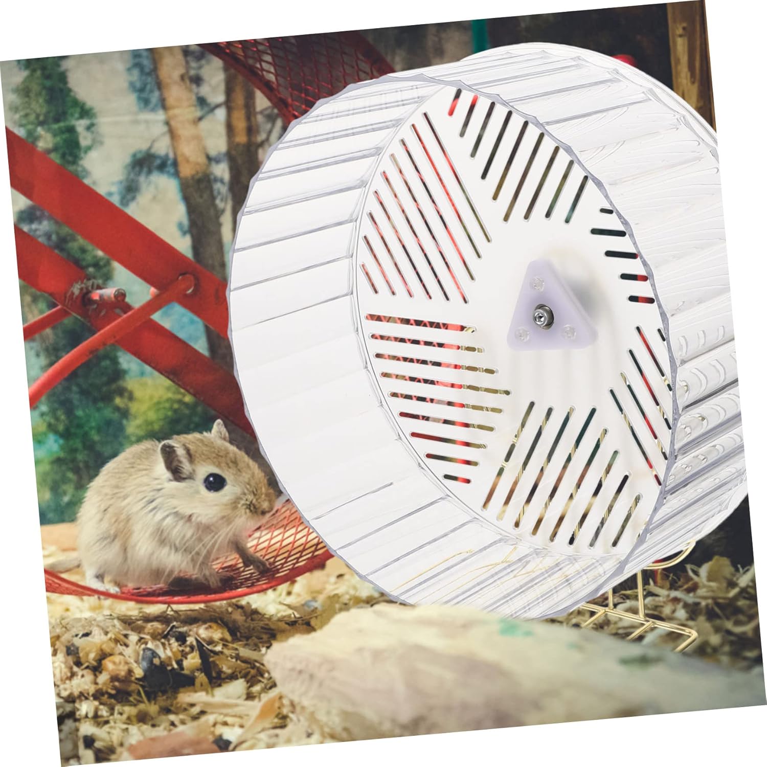 VICASKY Adorable Hamster Wheel Compact Exercising Toy for Hamsters Mice and for Cage Play and Activity Promotes Pets