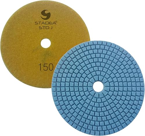 Miniatura 8 de Stadea PPW195D Almohadillas de pulido de diamante 5 "para hormigón terrazo mármol granito encimera piso pulido húmedo, grano 200