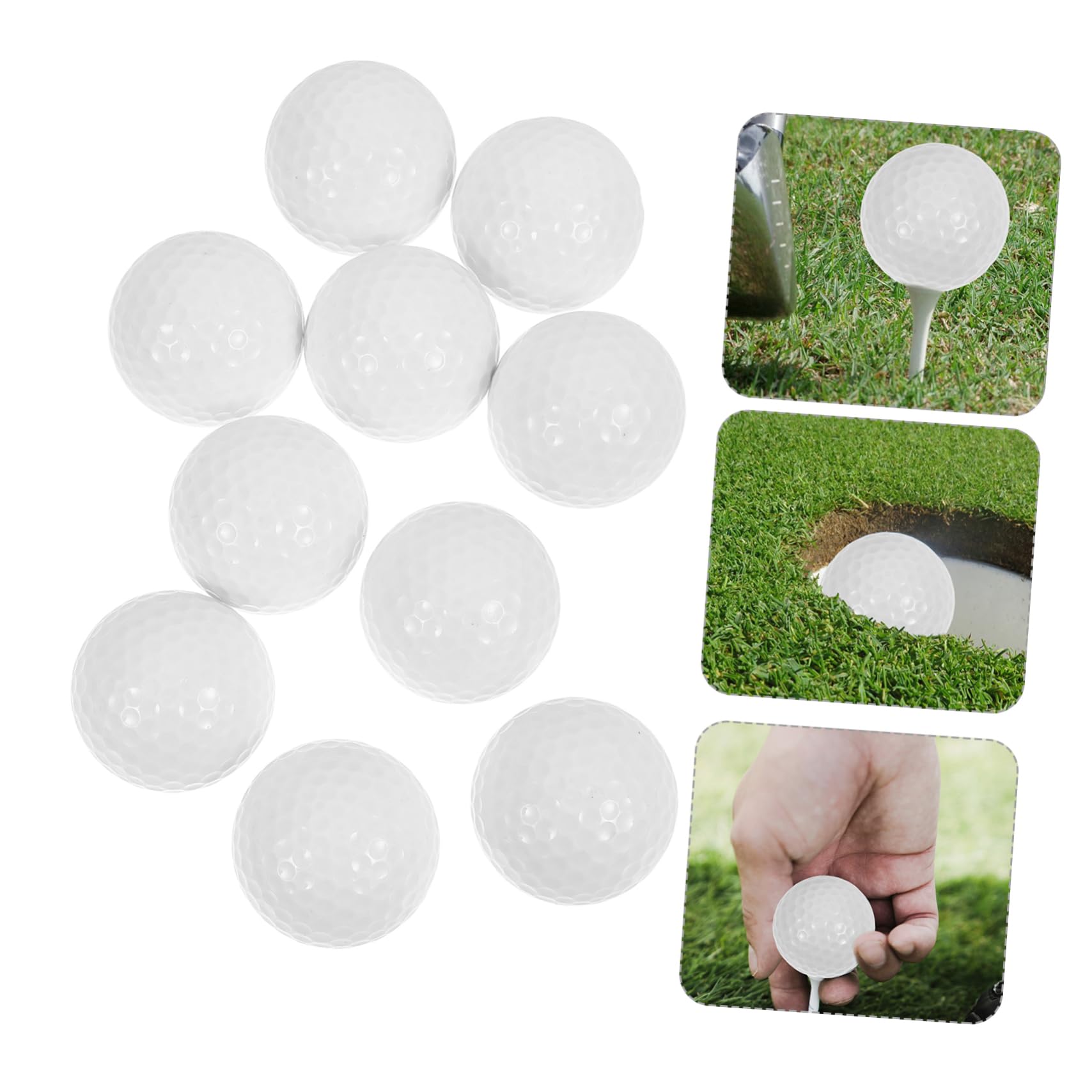 10 Piezas Bolas de Golf de Entrenamiento Interiores Duraderas Bolas Accesorio para Práctica Deportiva