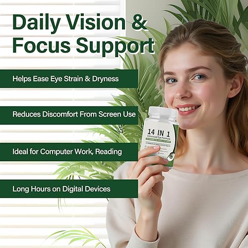 Miniatura 7 de Fórmula para ojos premium 14 en 1, que contiene luteína y zeaxantina, zinc, extracto de arándano, un total de 60 cápsulas (1)