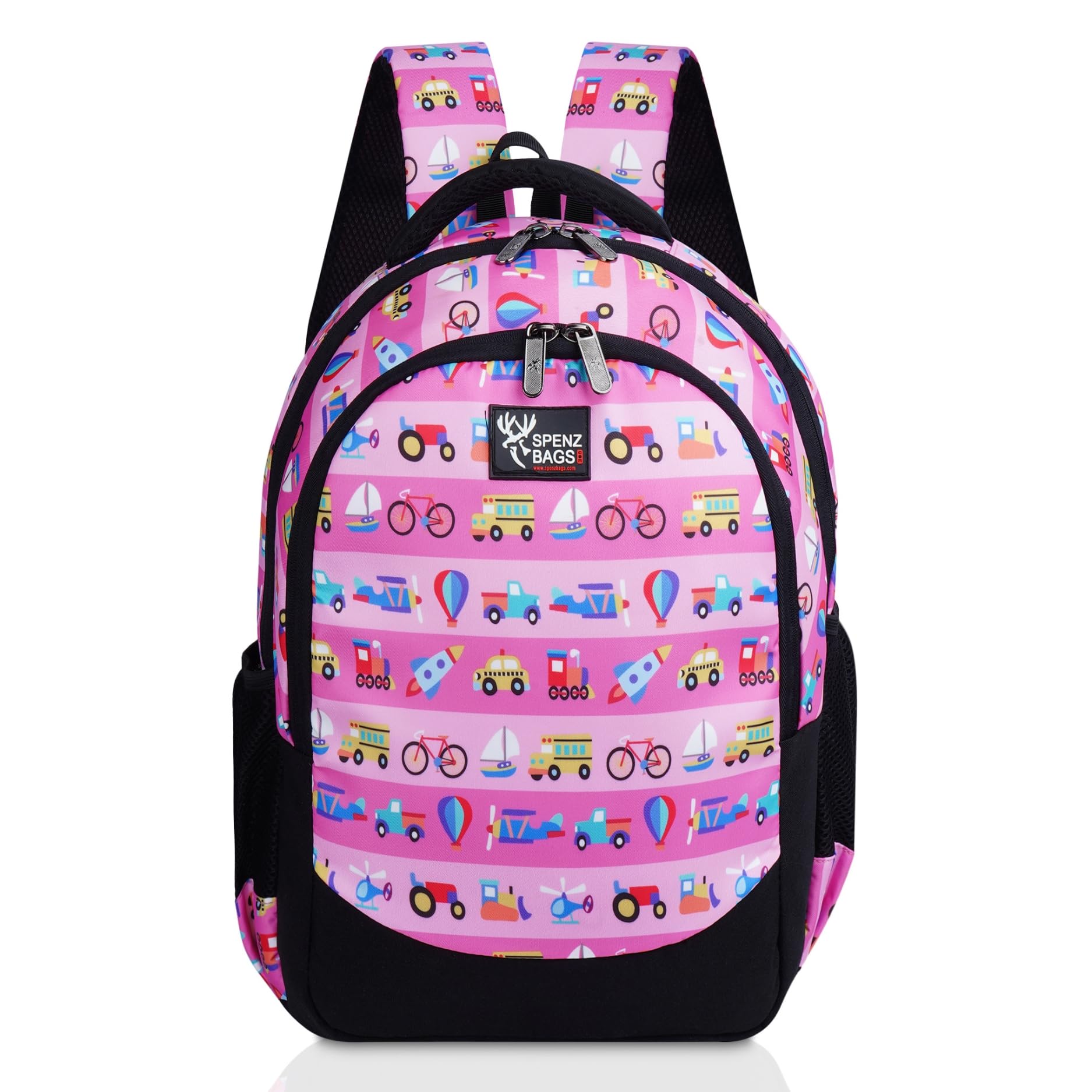 Spenz Kidz Unisex School Bag for Small Kids | 2 Compartment Backpack for Boys & Girls with Water Resistant Fabric