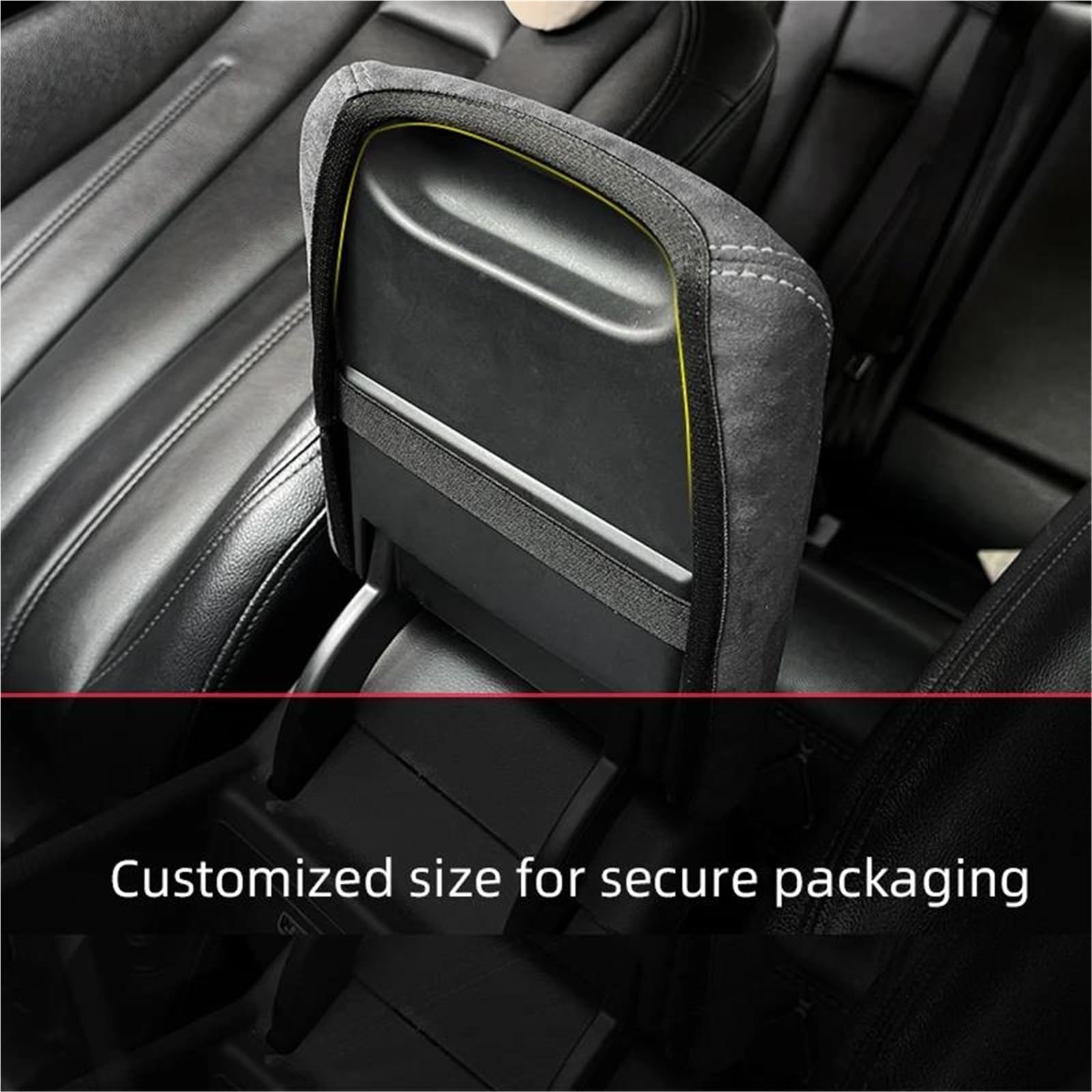 1 Ensemble Housses Protection Pour Accoudoir De Voiture En Cuir PU Pour Ford Pour Focus 3 Pour MK3 2015-2017(Noir)