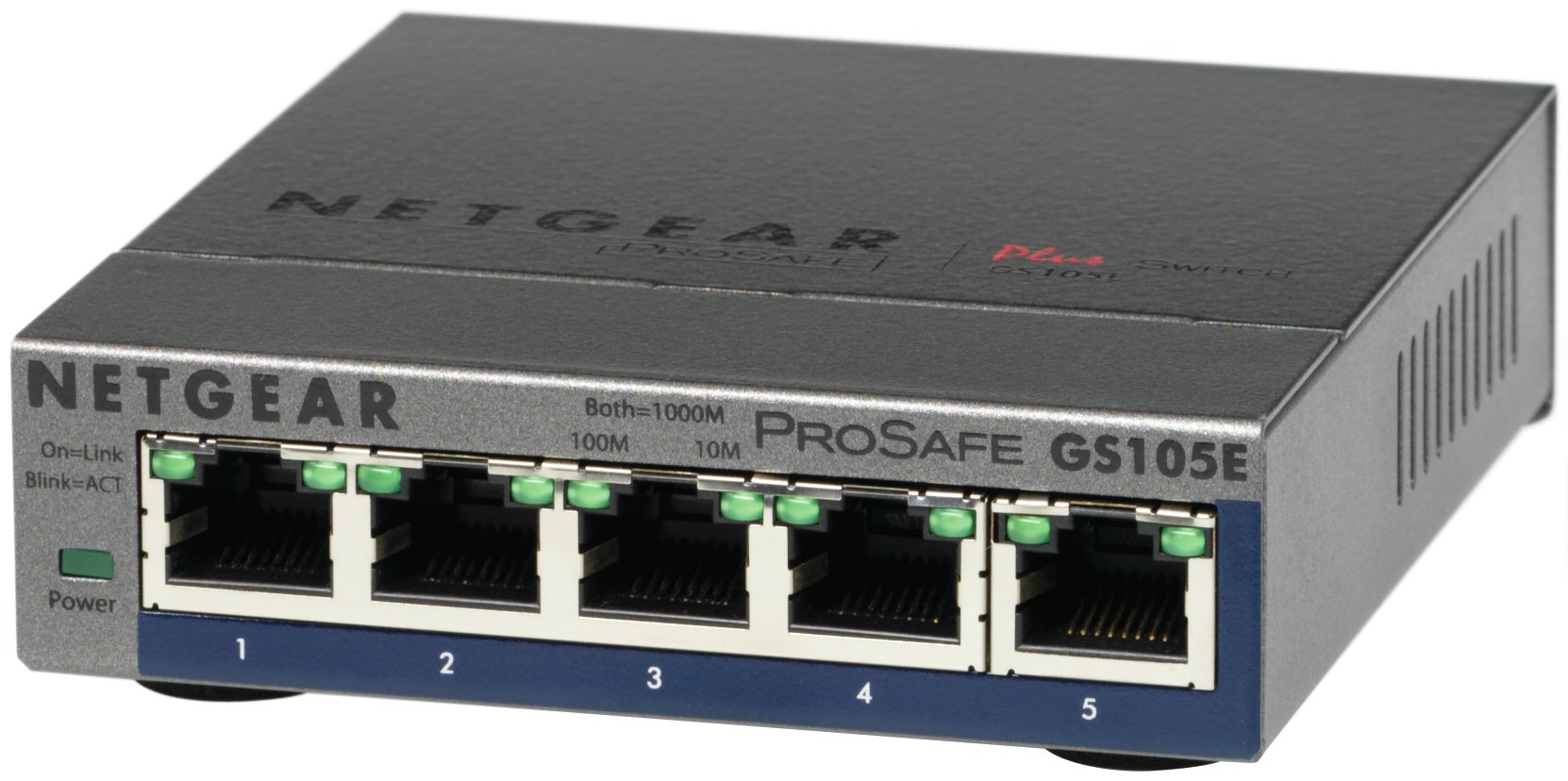 Netgear GS105E-200PES Smart Switch Ethernet Web Manageable 5 Ports Gigabit | Protection à Vie ProSafe & Amazon Basics Câble réseau Ethernet RJ45 catégorie 6-1,5 m - 5 câbles