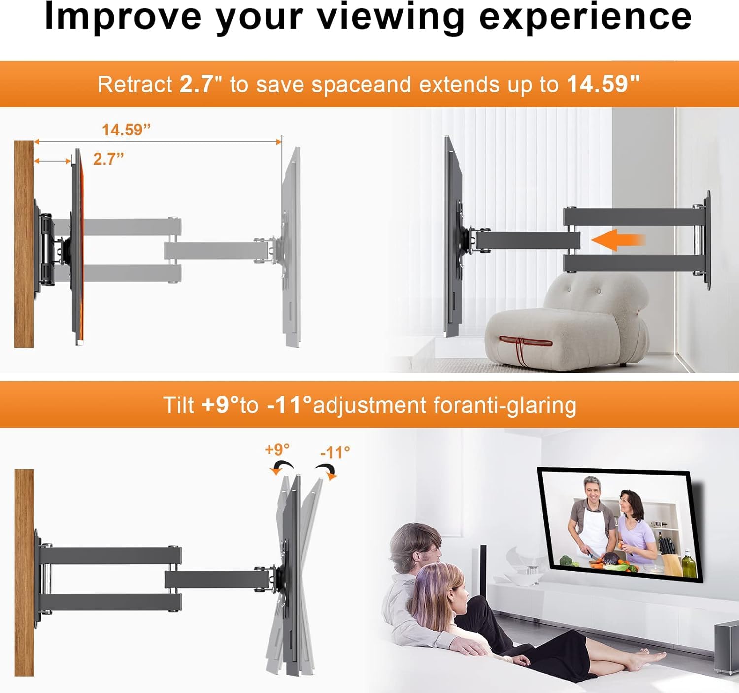 XINLEI (MA1330-2) - Soporte de pared para televisores LED, LCD y plasma de 13 a 32 pulgadas, VESA máximo 100 x 100 mm, 2 paquetes