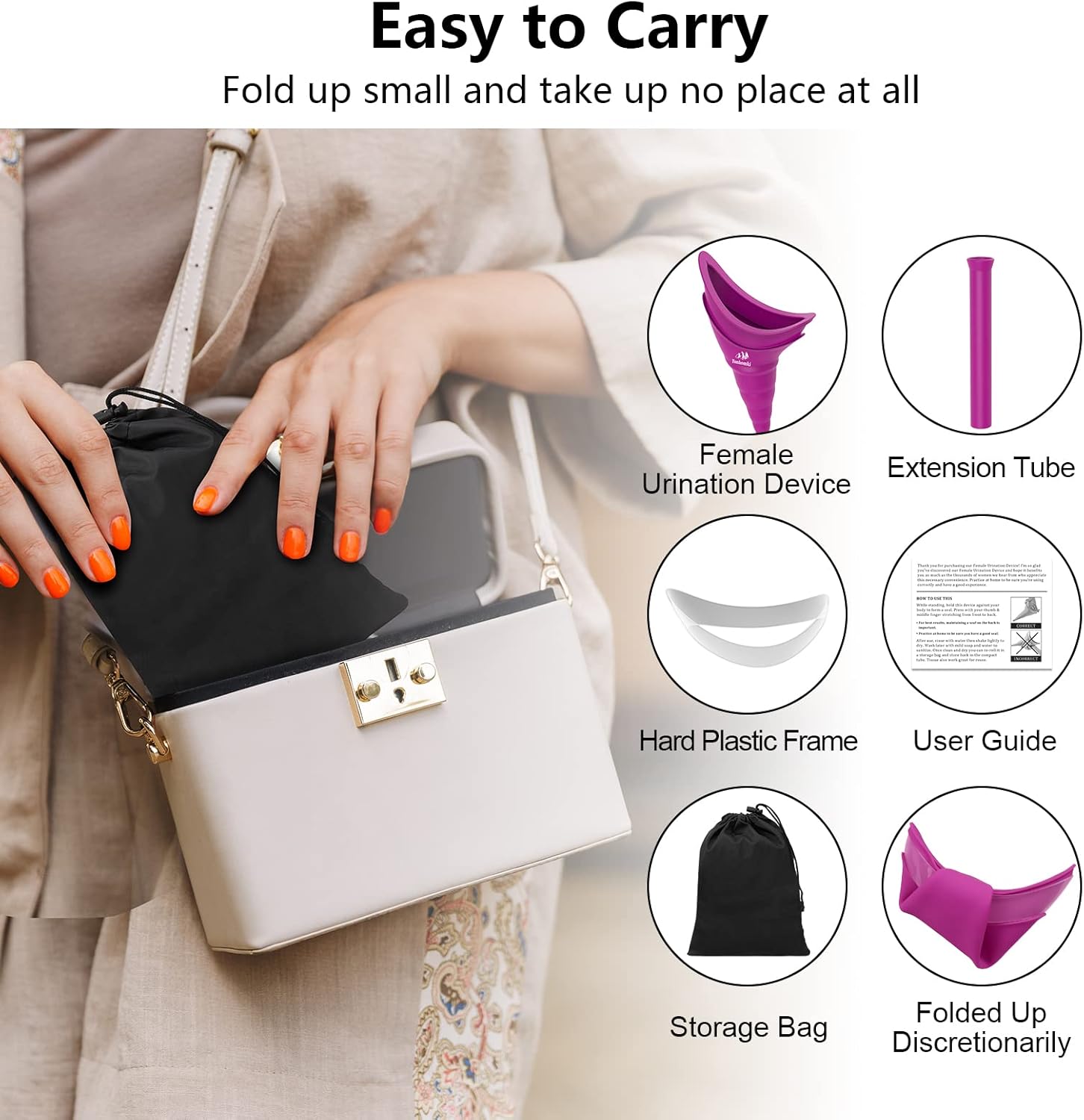 Buy Female Urination Device, Pee Standing Up Reusable Silicone Portable Urinals for Women