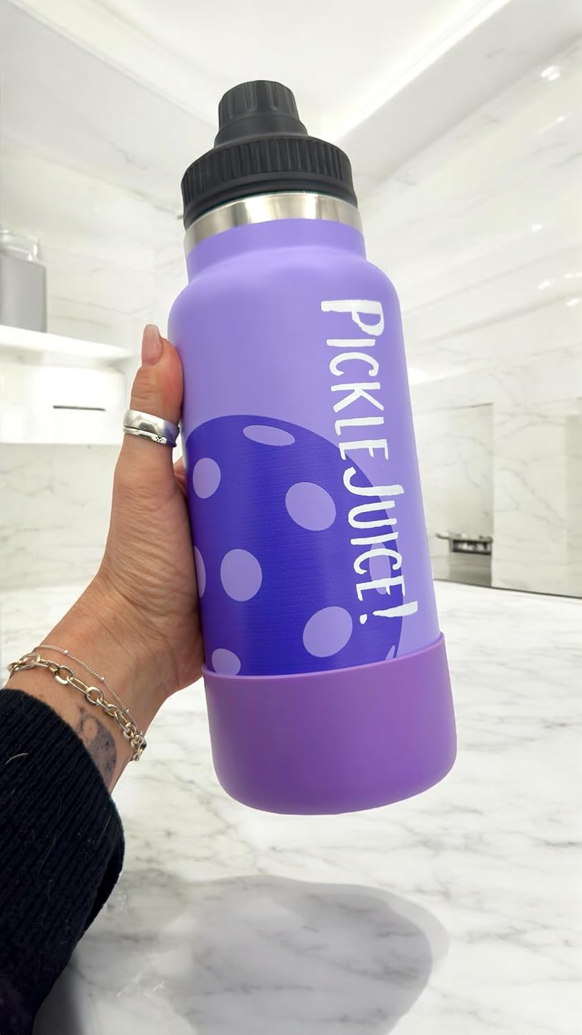 Maui Pickleball Co.™ Pickleball Water Bottle 32oz Insulated Stainless Steel Water Bottle PickleBall Accessories Pickleball Gifts SWIG Lid with Carry Handle - Image 6