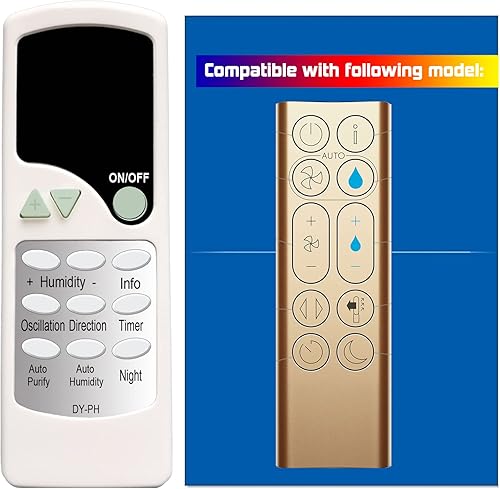 Miniatura 2 de YING RAY Mando a distancia de repuesto para Dyson Purificador Humidify+Cool Autoreact Fan PH3A