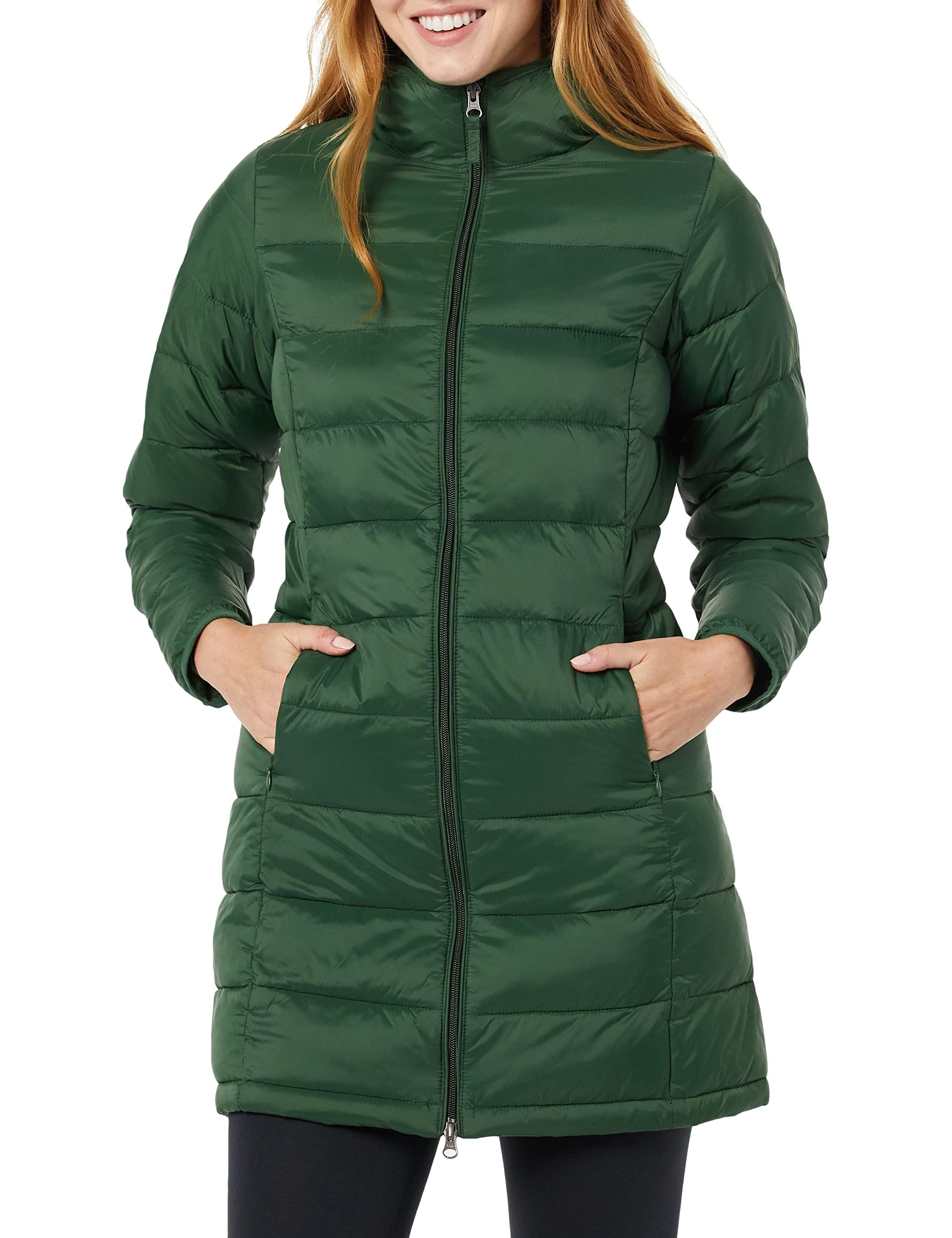Amazon Essentials Women's Lightweight Water-Resistant Hooded Puffer Coat (Available in Plus Sizes)