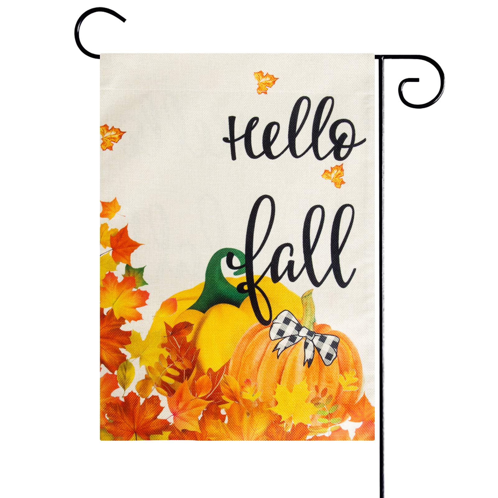 Bassion Fall Garden Flag Welcome Thanksgiving Flag for Autumn Yard Fall Outdoor Decoration Double Sided 12.5 × 17.7 Inches