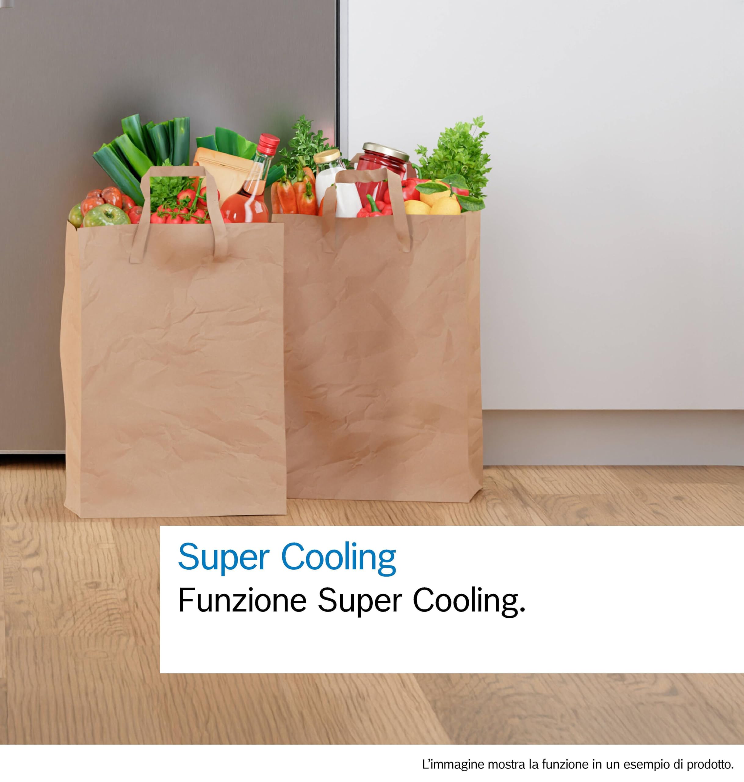 Bosch KGN392LAG Serie 4, Frigorifero combinato da libera installazione, Total No Frost, VitaFresh XXL: Spazio extra-large per i tuoi cibi freschi, PerfectFit, Luce LED, Acciaio, 203 x 60 cm