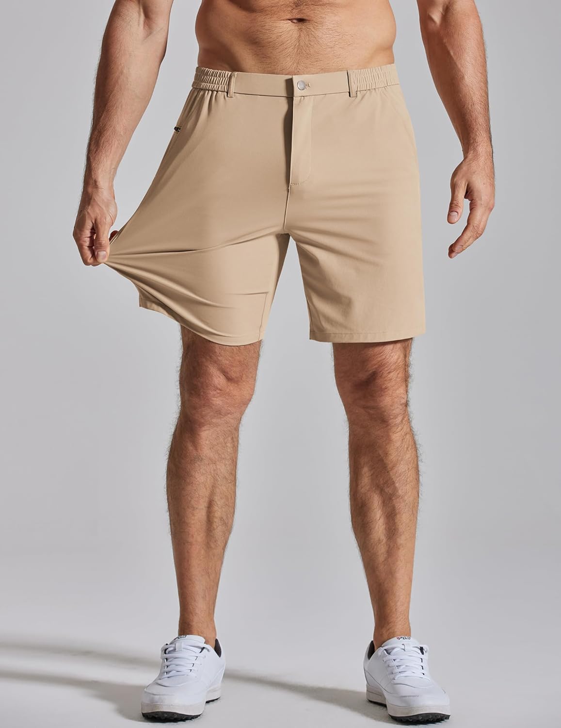 COOFANDY Mens Golf Shorts 7" Inseam Lightweight Quick Dry Shorts Elastic Waistband with 3 Pockets UPF50 - Image 3