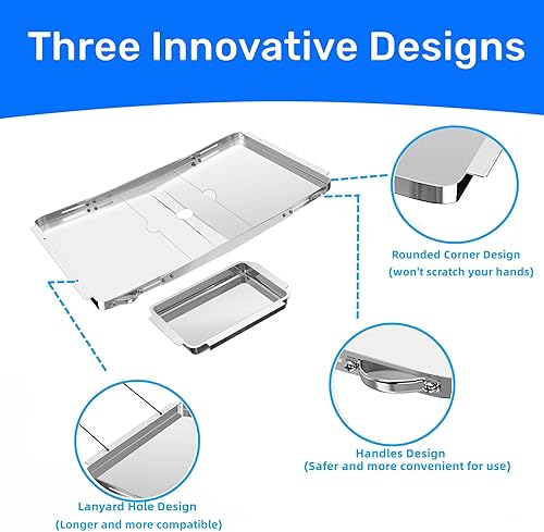 Miniatura 5 de Grease Tray for Dyna Glo Grill Grease Tray Replacement Parts, 25"-34" Universal Grill Drip Pan Replacement for 4 5 6 Burner Gas Grill Nexgrill