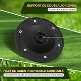 [AGGIORNAMENTO] Disco lama + 6 Lame di ricambio Compatibili con Eufy E15 E18, TerraMow V600, V1000, S800 S1200, Disco Lama per Robot Tagliaerba, Disco Rotante per Robot Tagliaerba - 2