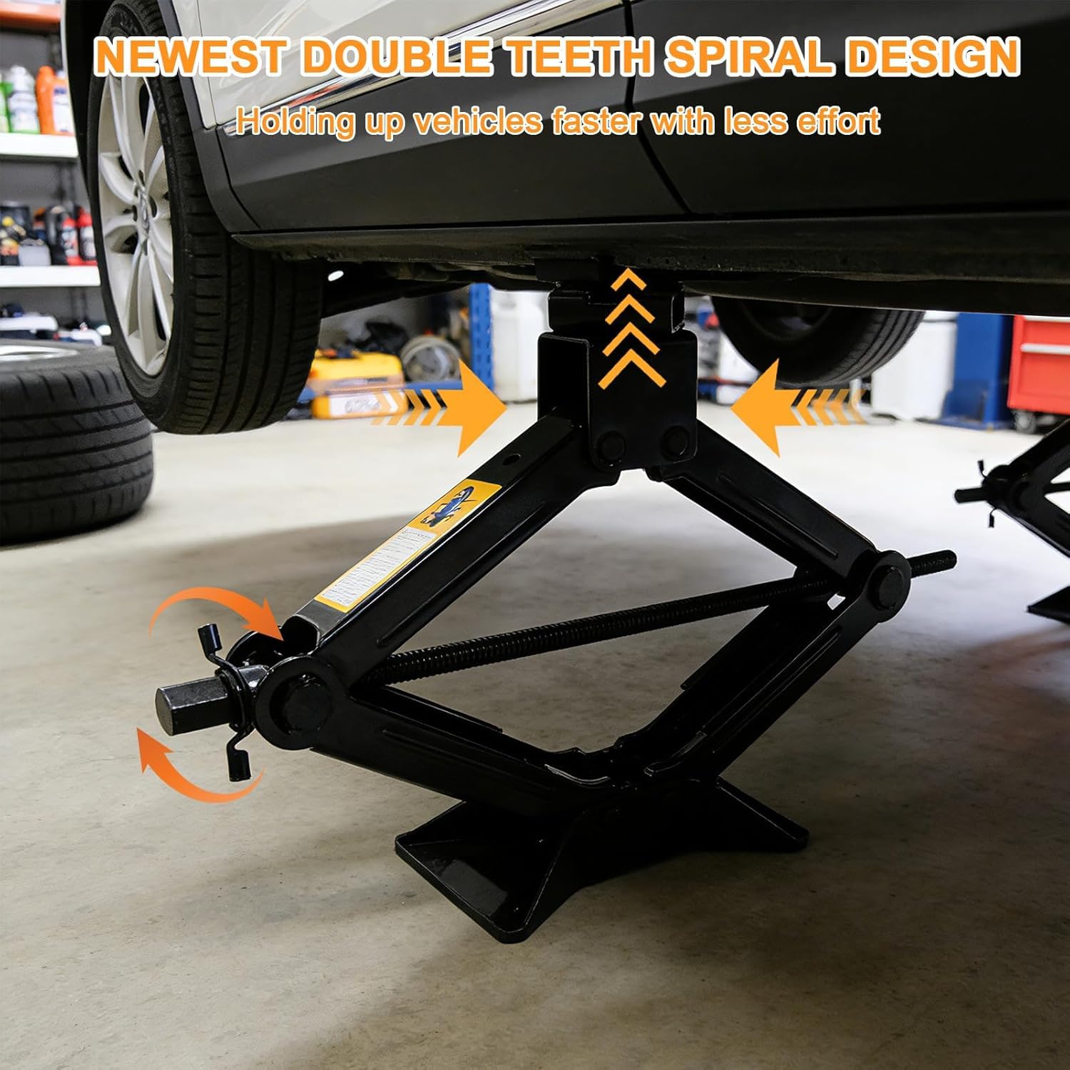 Universelle Scherenwagenheber FüR Land Rover Discovery Sport P300e 2020-,Tragbarer Wagenheber Mit RadmutternschlüSsel Auto Notfallset Ideal Wartung Reparatur,3000kg/435mm