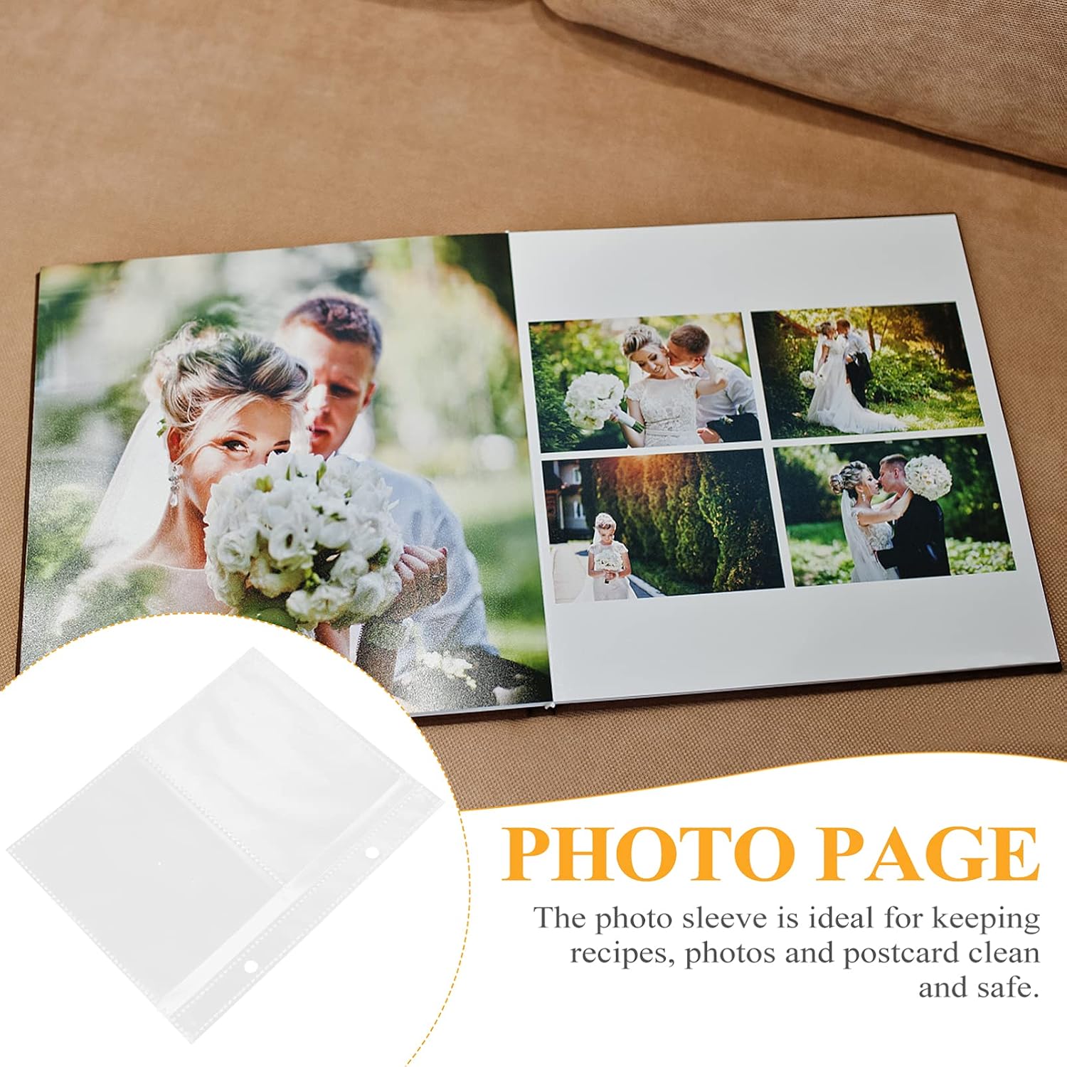 VALICLUD 20pcs Plastic Photo Refill Pages for Albums, Reusable