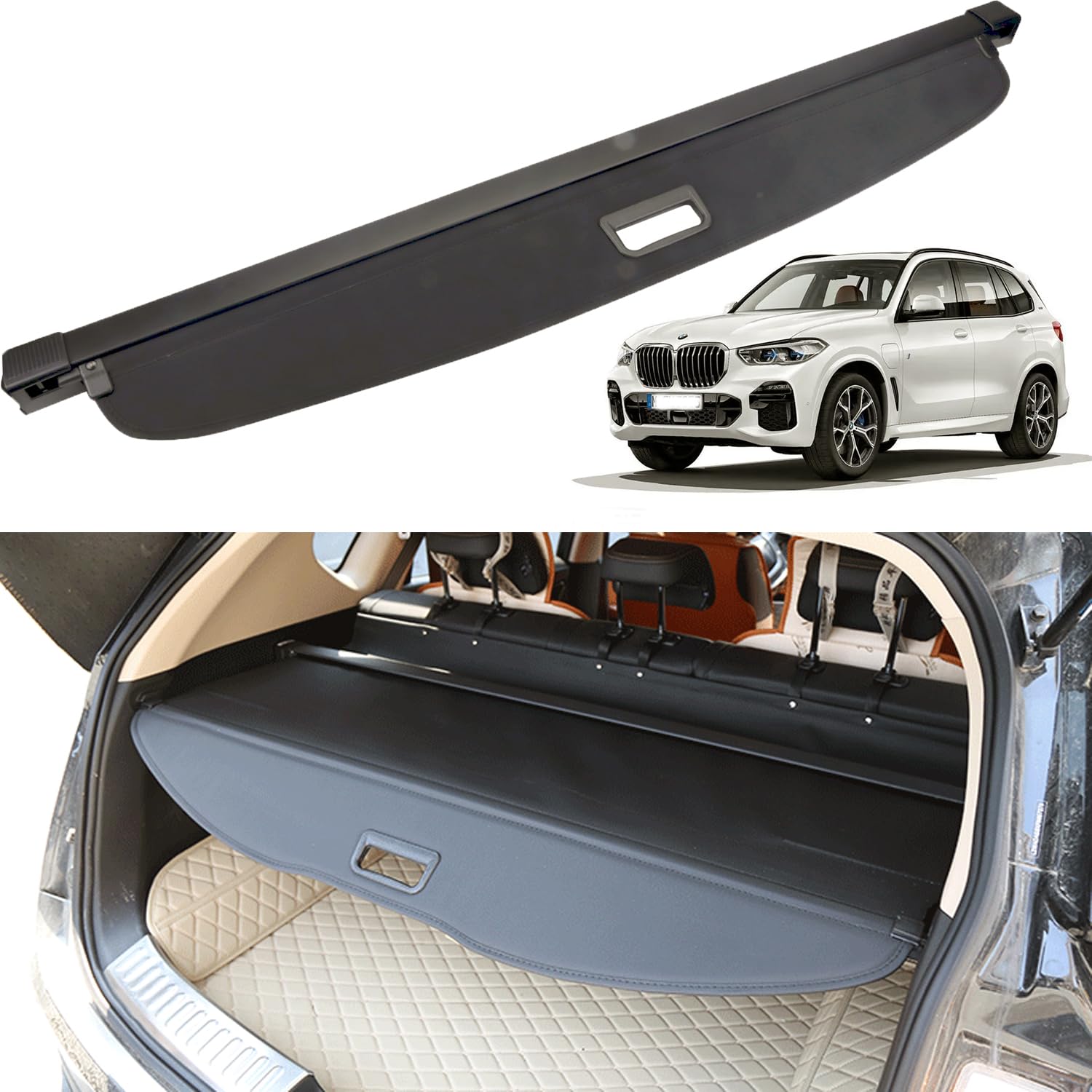 Cover Rear Trunk BMW X5 E70 F15 2007年から2018年リアトランクカーゴカバーセキュリティシールドスクリーン