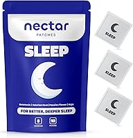 Vista 10 de Parches calmantes de néctar Paquete de 10 para relajación y descanso durante todo el día con cáñamo, flor de la pasión y raíz de valeriana