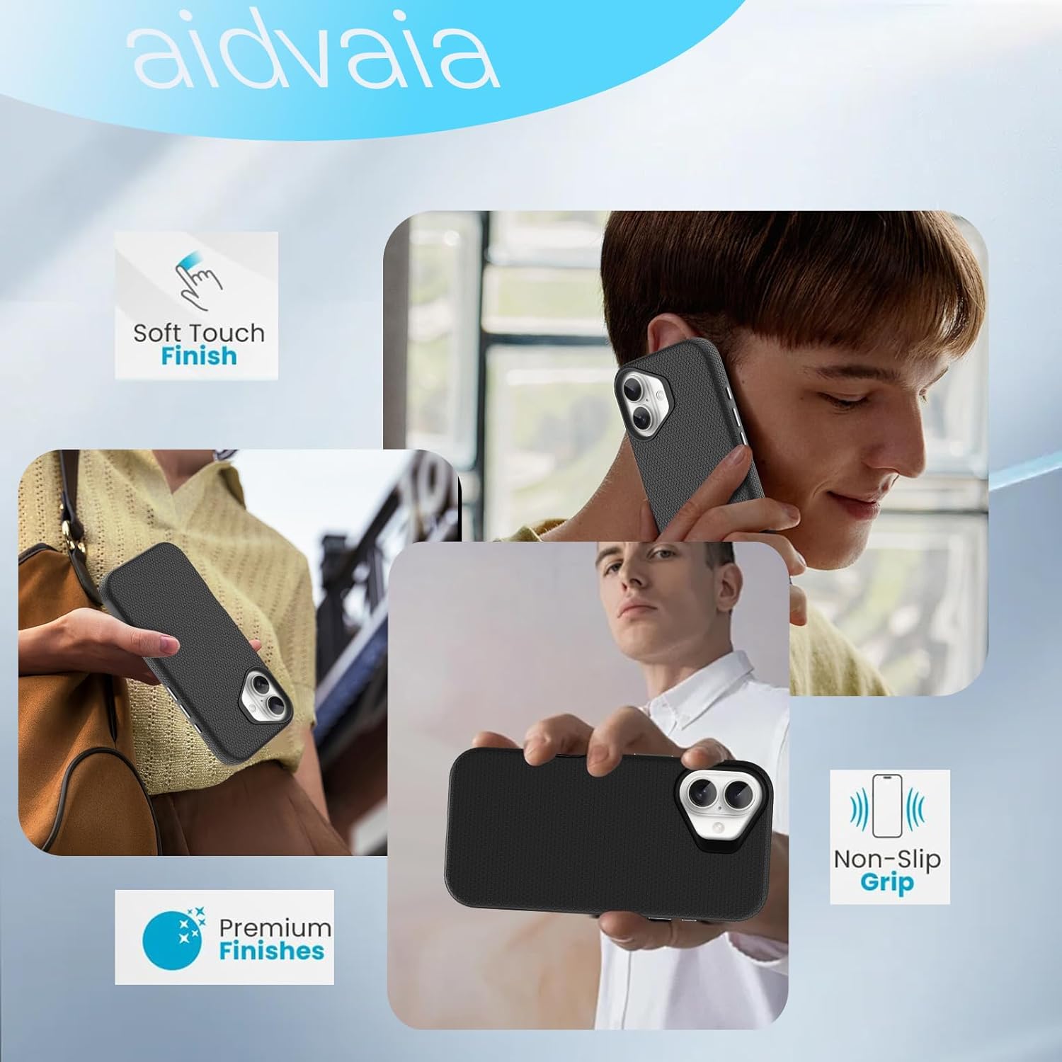 Phone Case Compatible with iPhone 17, Compatible with MagSafele, Has Undergone High-Drop Test, Arovides Anti-Drop and Anti-Collision Protection. Black