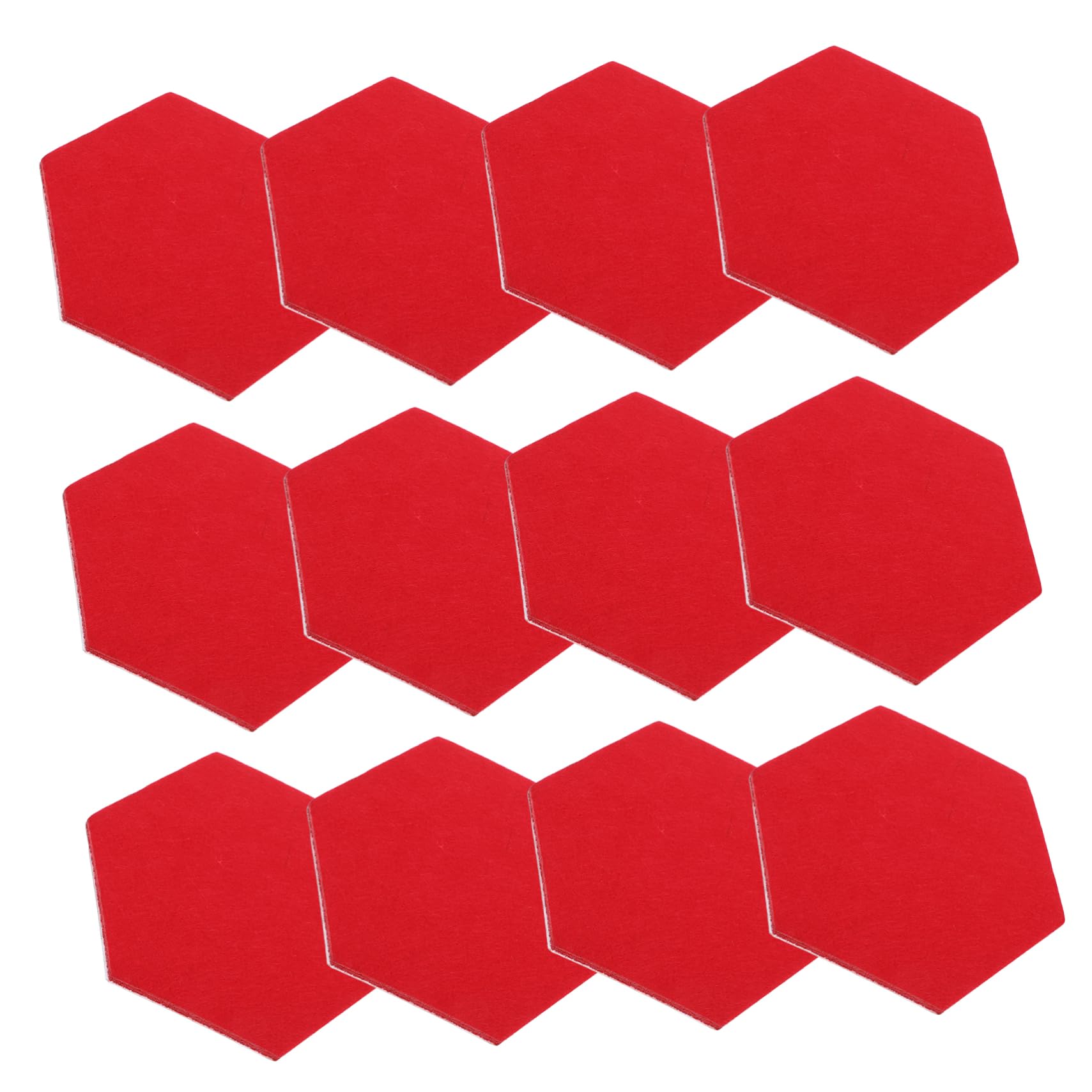 FUNOMOCYA 12Pcs Hexagon Felt Wall Board Acoustic Panels for Sound Absorption Decorative Memo Board for Home Office Easy Peel and Stick Installation