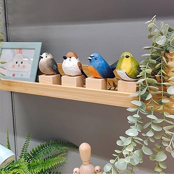 Amazon.co.jp: [dhiuebc] オブジェ 木 木製 置物 置き物 F 鳥