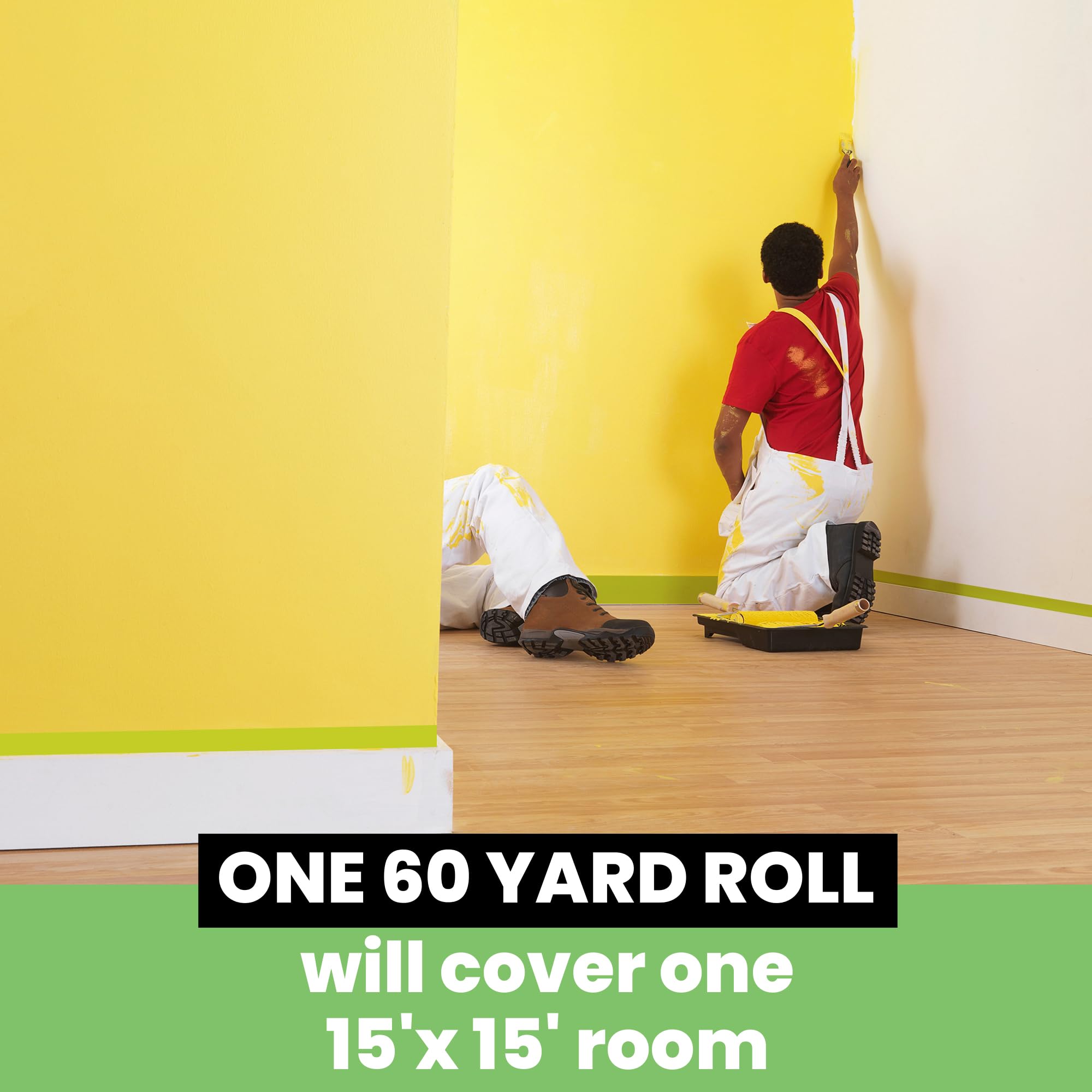 TAPEBEAR Nastro per Pittura 25mm x 55m x 6 Rotoli, Medium Adesione per Linee Nitide, Rimozione Pulita Fino a 21 Giorni, per Interni ed Esterni su Pareti, Auto e Etichettatura
