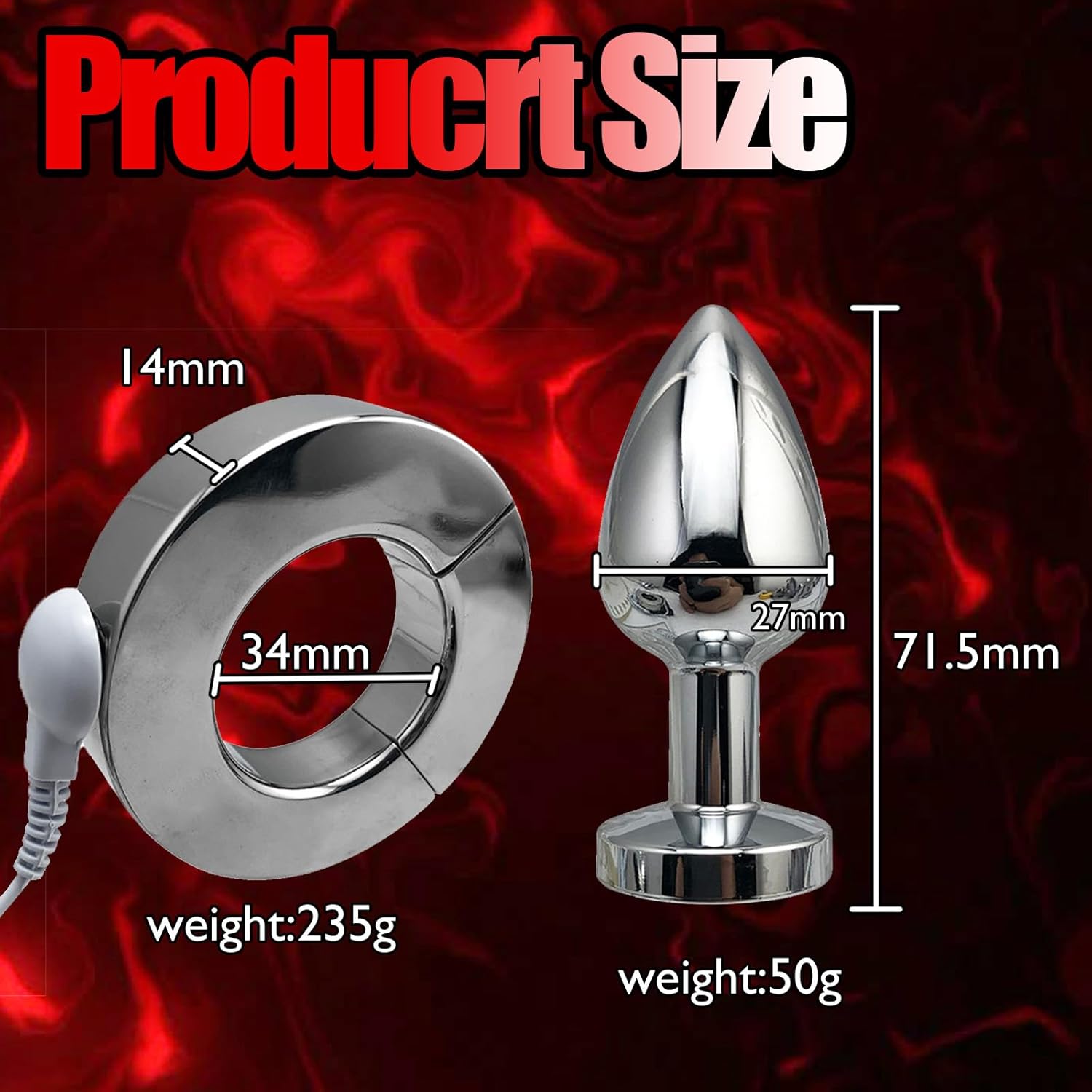 Electric Shock Chastity, Ball Clamps Testicle Crusher CBT Cock and Ball Torture Penis Stretcher Buttplug BDSM Electro Sex Mens Testicles CBT Toys Scrotum Bondage Gear Accessories for Men