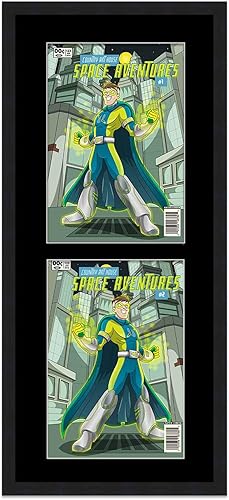 Miniatura 128 de Marco de cómic negro mate Para cómics publicados entre 1986 y el día actual (marco de madera maciza de cómic de la Edad Dorada), hecho