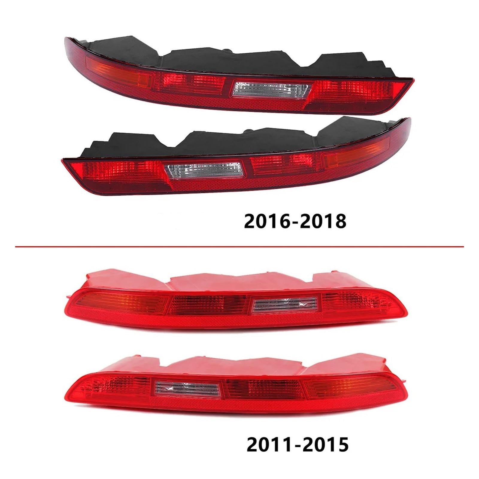 Feu Arrière De Voiture pour Q3 2011 – 2015/2016-2018 Feu Arrière De Pare-Chocs Arrière Rouge avec Ampoules Phare Arrière Arrière(Right for 2016-2018)