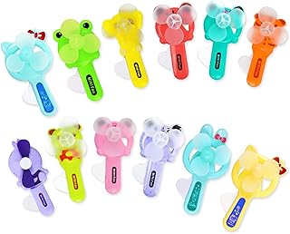 Vileafy 12 Cool Party Favors for Kids 8-12 Years Old -Cute Handheld Fans, Novelty Toys Manual Press Cooling Fans for Boys and Girls Outdoor