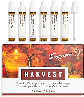 Benatu Harvest Premium Fragrance Oils Set for Diffuser, Candle, Soap Making - Autumn Bakery Scents Aromatherapy Perfume Oi...