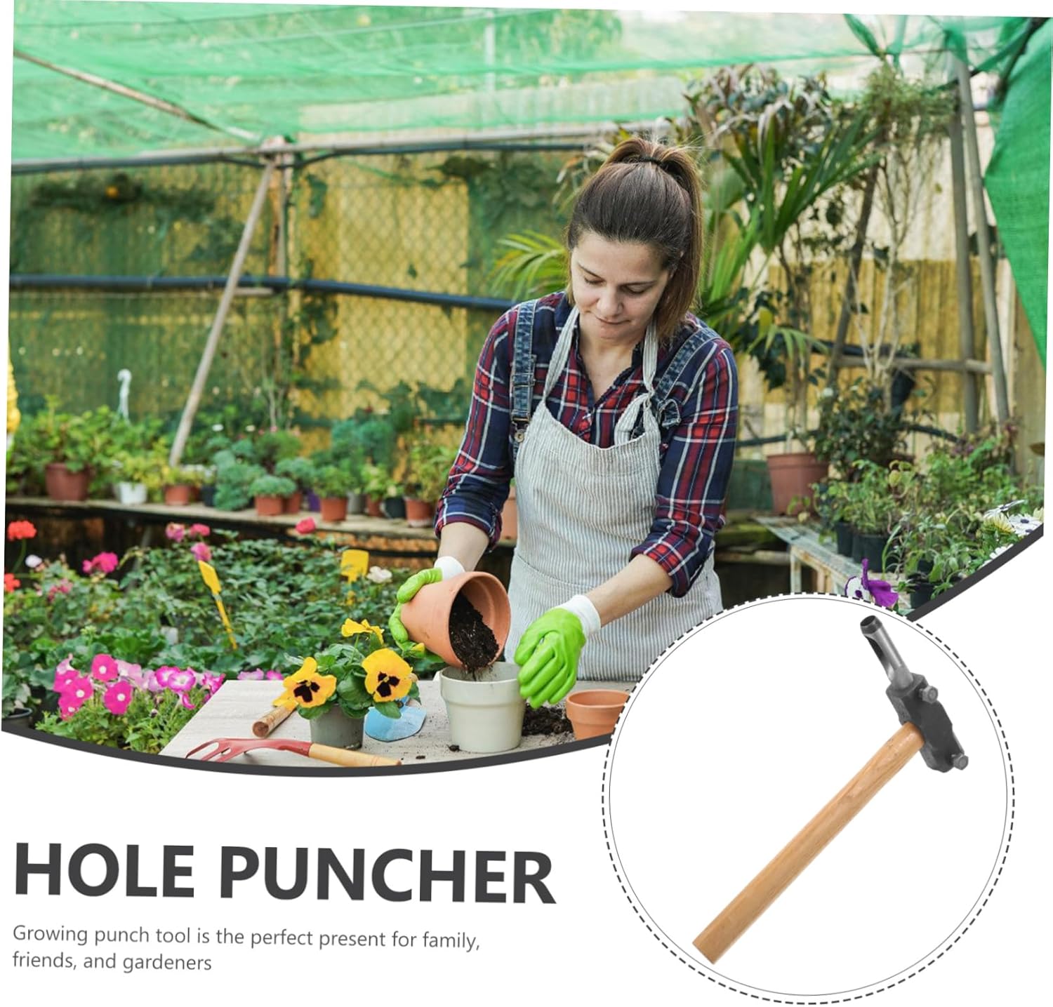 SUPVOX Efficient Mushroom Log Planting Hammer Double-head Mushroom Spawn Puncher Durable Wood Iron Construction