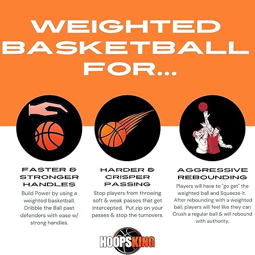 Miniatura 6 de Baloncesto con peso para entrenamiento (cuero compuesto) - Hombre 3 lb y mujer 2.75 lb - Video de entrenamiento gratis