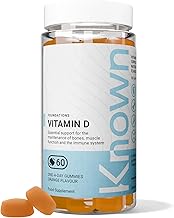 Known 1000IU Vitamin D3 Gummies – Orange Flavour – 25mcg Vitamin D3 – Vegetarian Chewable Gummy Supplement – Immune, Bone & Muscle Support – 2 Month Supply – for Men & Women