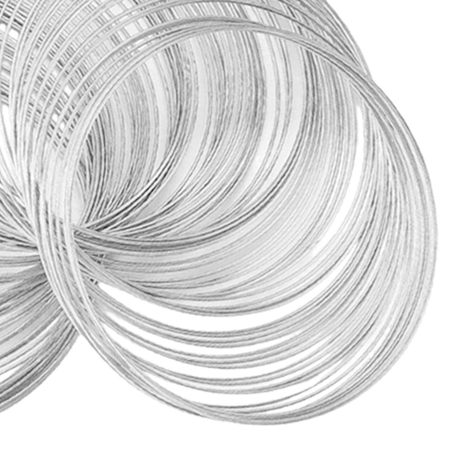 Fil à Mémoire De Forme En Acier Inoxydable - Diamètre 0,6 Mm - 100 Boucles - Pour Fabrication De Bijoux (bracelets, Colliers)