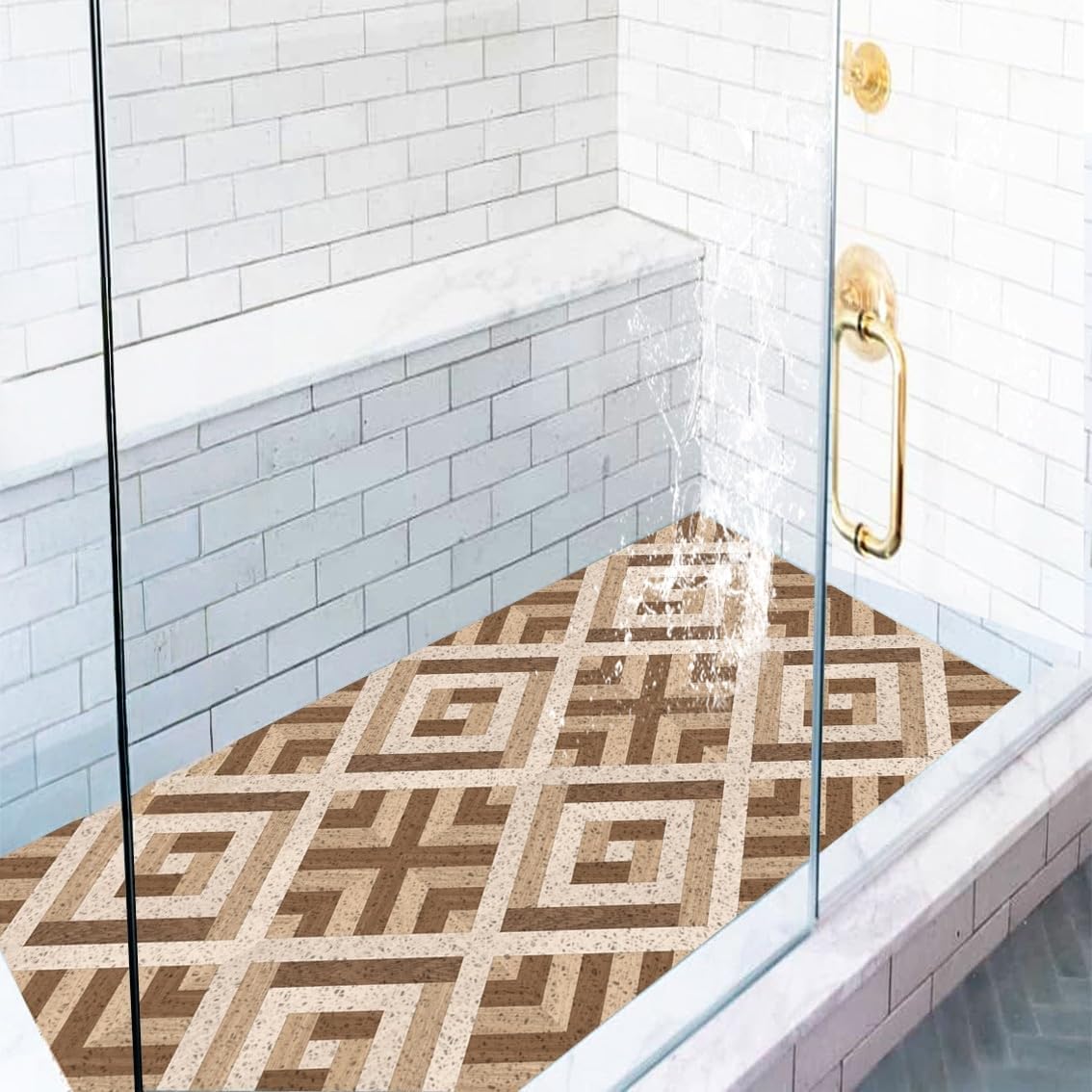 di Alta Gamma Tappetino Morbido – luffa e rapido(Brown,60X80cm)