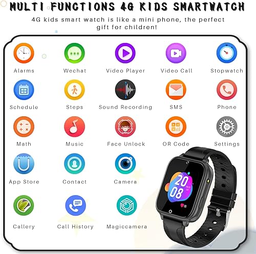 Miniatura 2 de Reloj inteligente 4G para niños con rastreador GPS de tarjeta SIM, múltiples estilos de escritorio para elegir, llamadas bidireccionales,