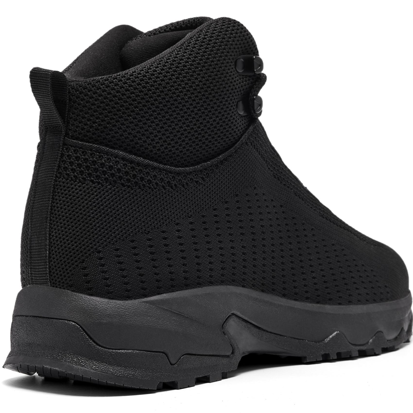 SHULOOK Non Slip Work Boots for Men Slip Resistant Lightweight Kitchen Chef Shoes for Restaurant Food Service Comfy Working Shoe Ankle Support Mesh Walking Footwear Black