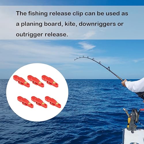 Miniatura 6 de Heavy Tension Snap Release Clips for Weight Planer Board Kites Downrigger Trolling Fishing