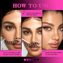 Veleasha Lashes Wispy False Eyelashes 100% Handmade Eyelashes Natural Look Fake Lashes Lightweight Lashes with Soft Clear Band 5 Pairs Pack (G2)