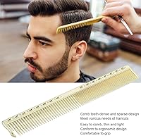 Vista 4 de Peines de peluquería de metal, 2 peines profesionales de acero inoxidable para peinar, peine de peluquería para peluquería, peine desenredante