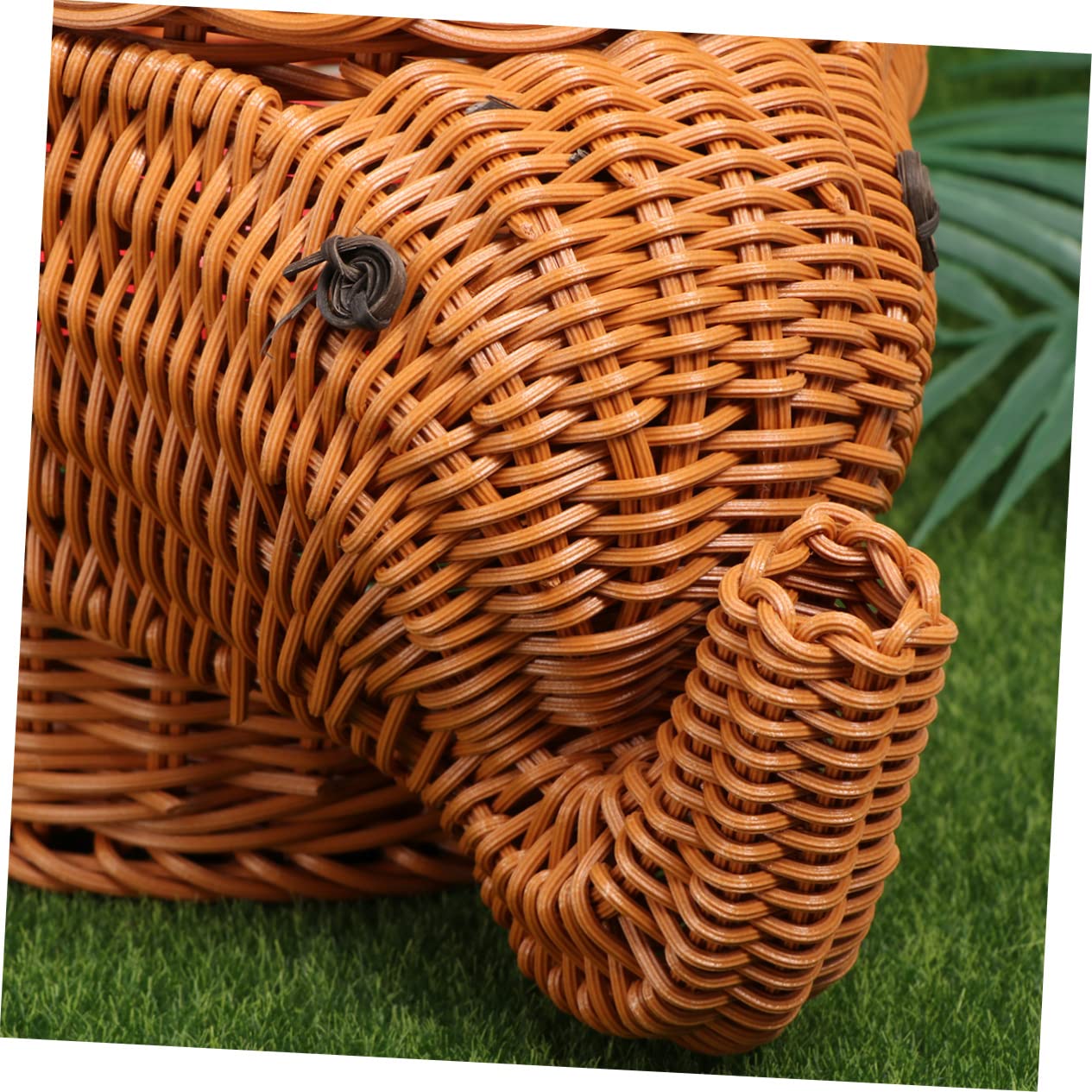Cesta de Almacenamiento Elefante Marrón de Plástico para Aperitivos