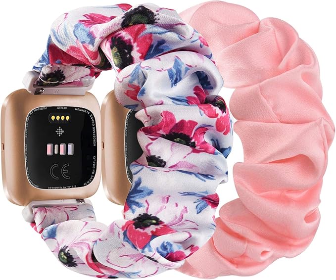 Vancle Scrunchie Bands Compatible for Fitbit Versa/Versa 2/Versa Lite