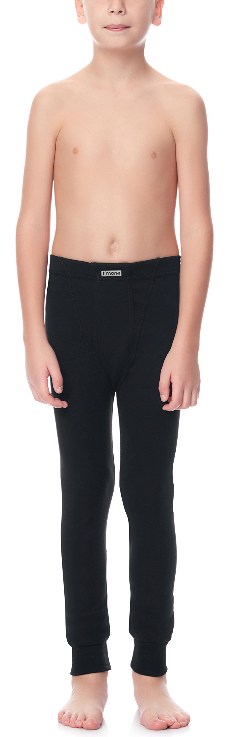 Timone Caleçon Long Thermique sous-vêtements Garçon TISS1001 (Noir, 158)