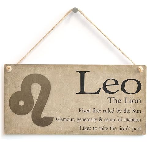 Meijiafei Leo The Lion - Beautiful Spiritual Gift Astrology Sign of the Zodiac Plaque 10