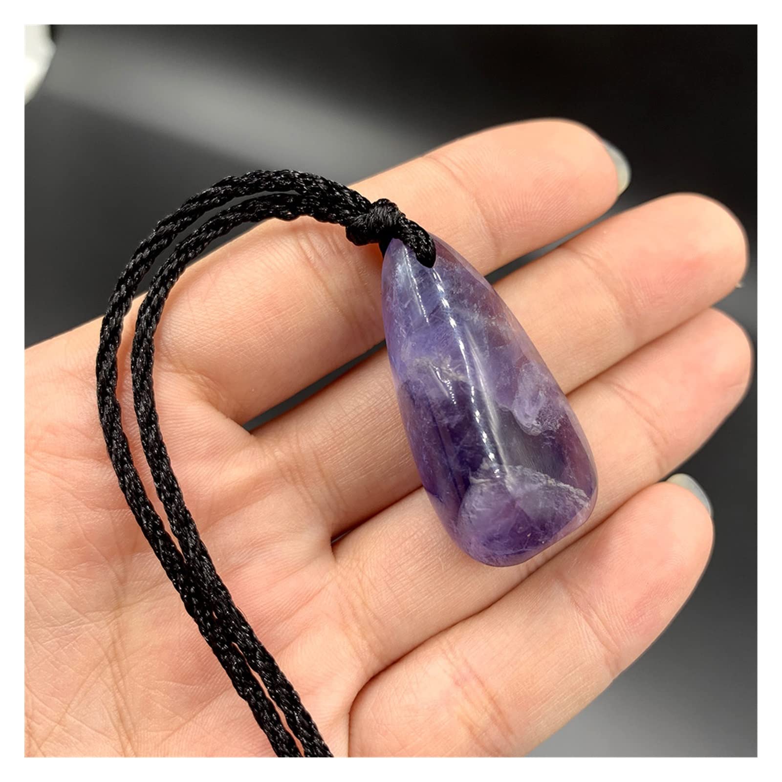 Colgante de Cristal de Cuarzo de fluorita púrpura Natural, Collar de Piedras Preciosas de Grava áspera de púrpura, decoración Inicio Colecciones