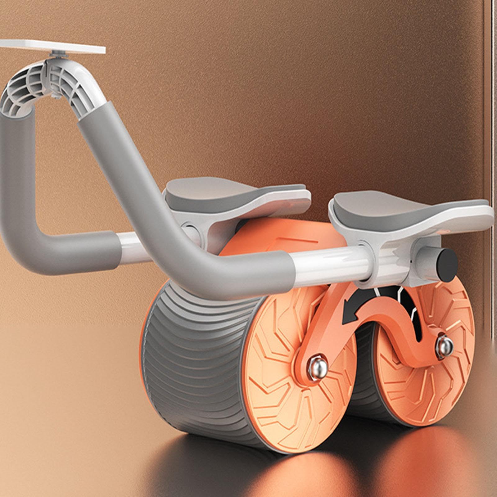 Rueda de fitness – Rueda de ejercicio abdominal, antideslizante doble | agarre, ultra ancho con asas ergonómicas, rodillera, equipo de entrenamiento de fuerza para hombres y mujeres